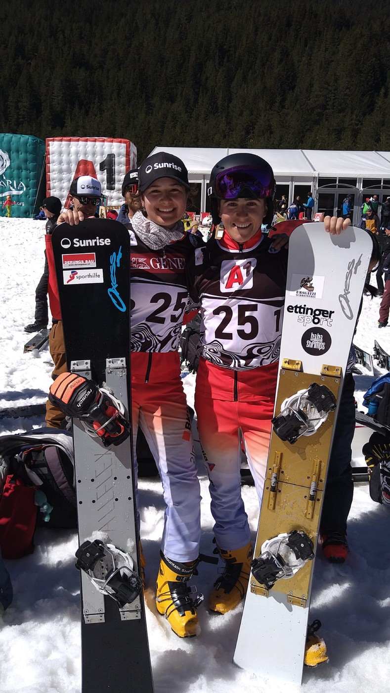 Silber im Teamevent: Flurina Baetschi und Nicola Meisser strahlen um die Wette.