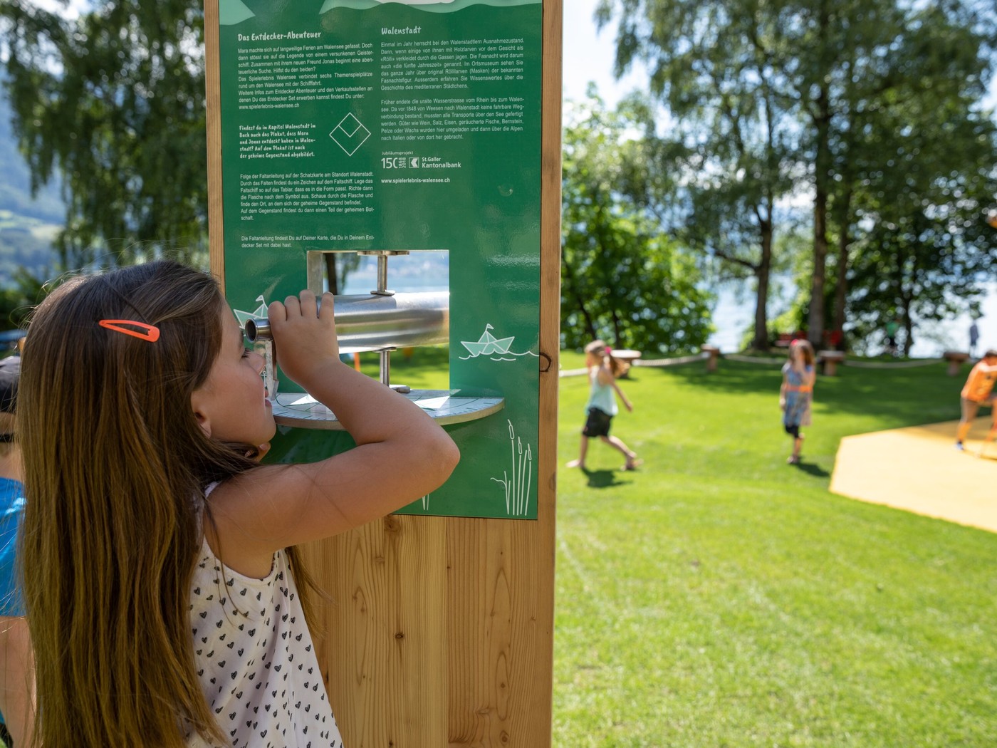 See, Schiff, Spielplätze: Das Spielerlebnis Walensee ist ein spannendes Abenteuer für die ganze Familie.