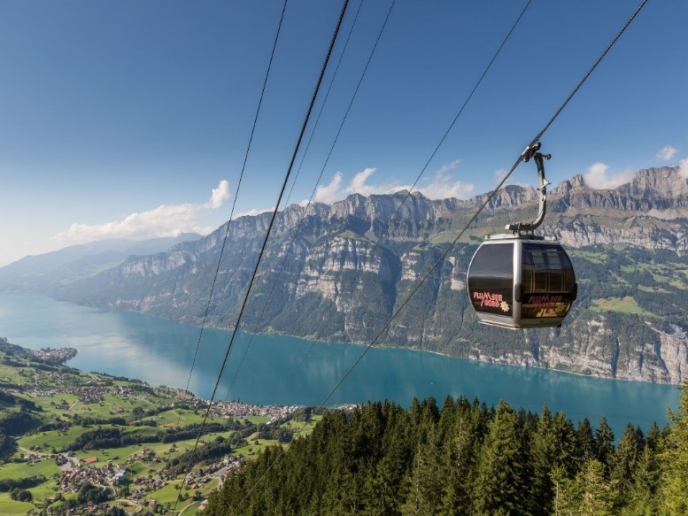 Schnell und schön: Mit dem Seejet gelangt ihr in weniger als 15 Minuten vom Walensee auf den Flumserberg. 