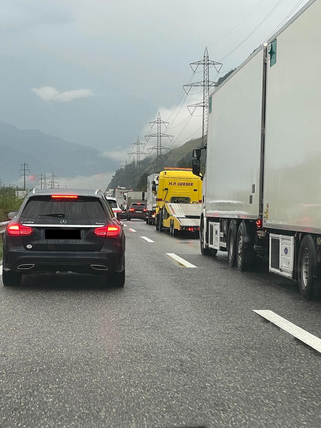 Auf der Autobahn A13: Der Verkehr stockte in den Morgenstunden. 