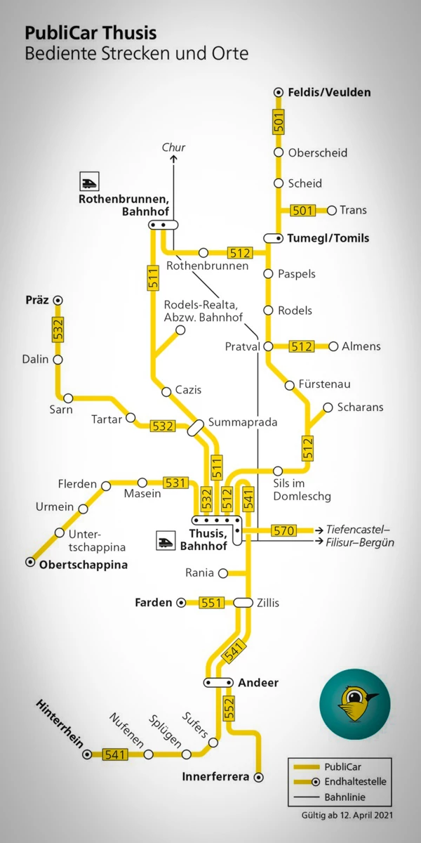 Der Streckenplan des PubliCars.