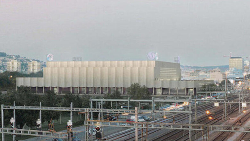 So sieht die neue Sportarena beim Bahnhof Zürich-Altstetten aus. PRESSEBILD