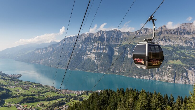Gondelbahn: Mit dem SeeJet gelangt ihr in weniger als 15 Minuten vom Walensee auf den Flumserberg. 