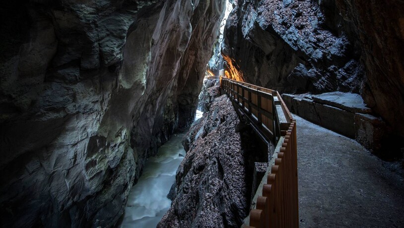Hier entspringt die Thermalquelle: Mystische Taminaschlucht beim Alten Bad Pfäfers.