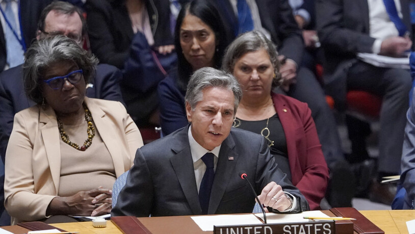 Antony Blinken, Außenminister der USA, spricht während einer Sitzung des Sicherheitsrates im Hauptquartier der Vereinten Nationen. Foto: Mary Altaffer/AP/dpa