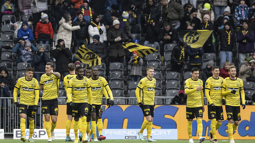 Häufiger kollektiver Jubel der Gelbschwarzen im Match gegen Winterthur