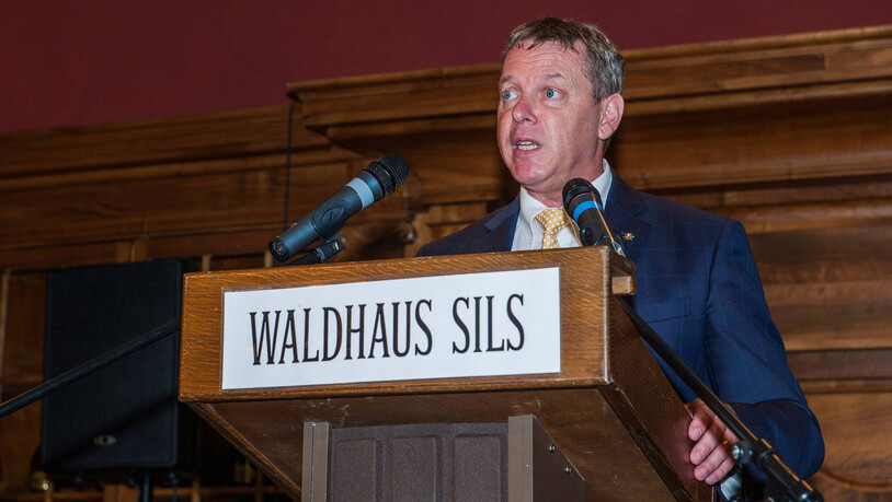 Casimir Platzer im Jahr 2015 im Hotel «Waldhaus» in Sils,