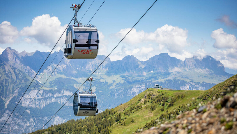 Panoramasicht: Bei der Fahrt mit dem Bergjet am Flumserberg geniesst man einen Ausblick auf Walensee und Churfirsten.