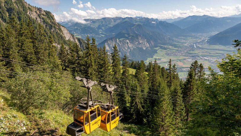 Die kleine Gelbe: Die Älplibahn Malans.