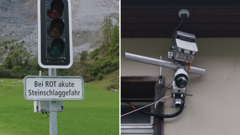 Die Verkehrsampel an der Haupstrasse ist mit einer Radaranlage verknüpft.