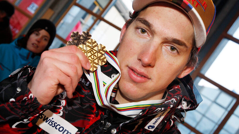 Riesenslalom-Weltmeister Carlo Janka in Obersaxen im Jahr 2009.