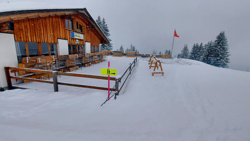 Das Restaurant am Anfang des Weges bei der Bergbahnstation Gadastatt.