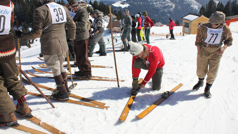 Nostalgie-Skirennen am Pizol: Holt die alten Skier aus dem Keller und die nostalgische Bekleidung aus dem Schrank.
