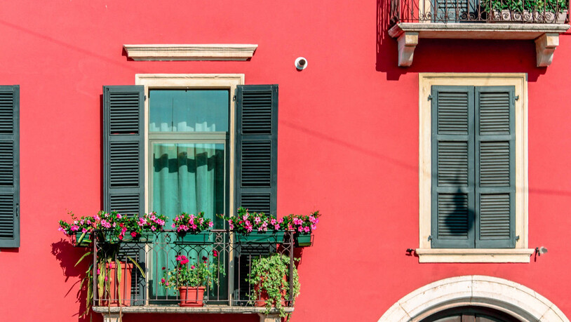 Ein begrünter Balkon: Pflanzen sehen nicht nur schön aus, sondern kühlen auch den Platz und geben je nachdem Schatten.