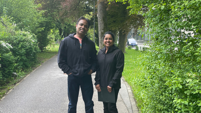 Nicht nur am Sonntag: Maithili Regenold und ihr Mann Rasiah Regenold schätzen ihre enge familiäre Bindung jeden Tag. 