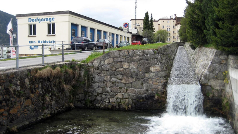 Der Unterlauf des Davoser Dorfbaches. 