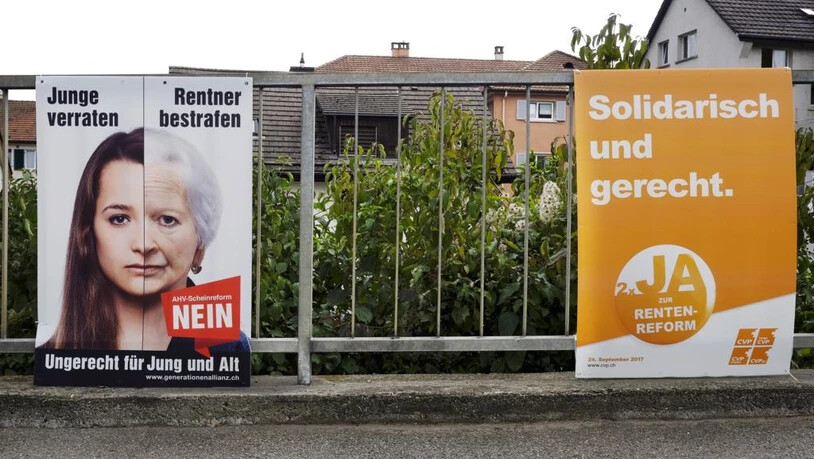 SCHWEIZ ALTERSVORSORGE 2020 ABSTIMMUNGSPLAKAT