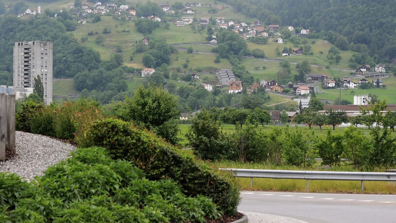 Blick von Landquart nach Mastrils.
