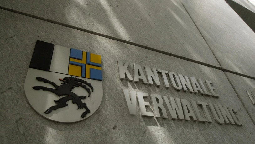 Logo an einem Gebäude der Kantonalen Verwaltung in Chur.