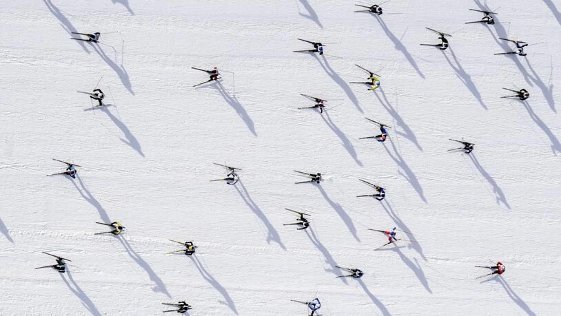 Läufer aus der Vogelperspektive