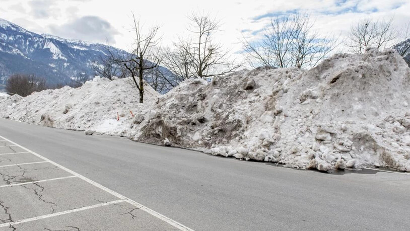 Schneedeponie Obere Au Winter