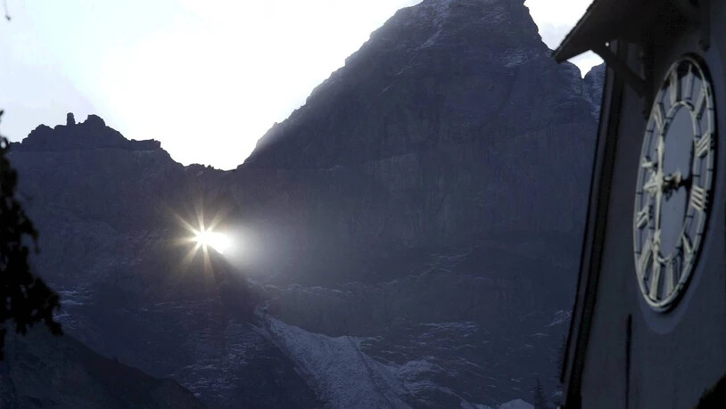 Martinsloch, Berge, Elm, Kirche, Naturschauspiel, Sonne