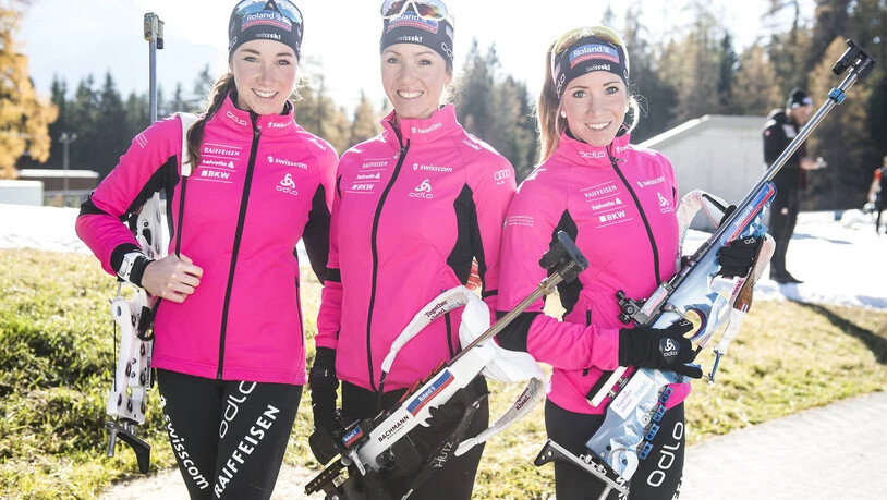 Biathlet Schwestern Gasparin Aita Selina Elisa
