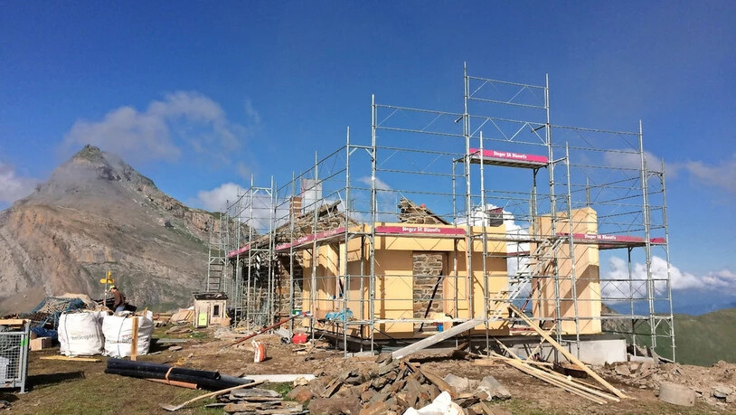 Es geht was: Der Umbau der Bifertenhütte schreitet voran.