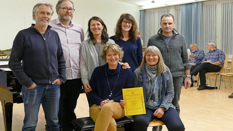 An der Probe: Kathy Jakober (vorne rechts) ist mit ihren mitsingenden Geschwistern und Familienmitgliedern im Chor.