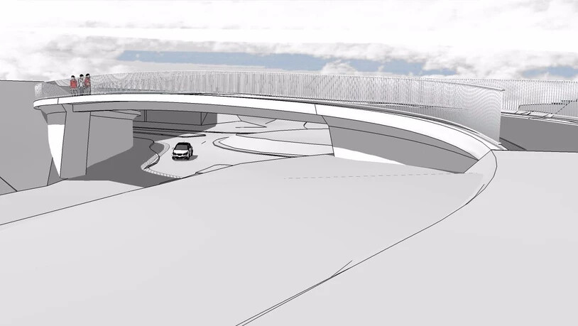 Eine erste Visualisierung zeigt, wie die neue Brücke aussehen wird.