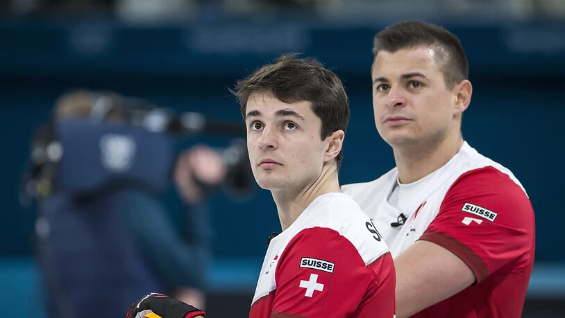 Für Benoît Schwarz (links) und Valentin Tanner bleibt die Anspannung im Olympia-Turnier hoch