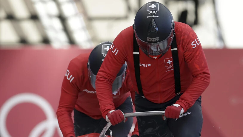 Clemens Bracher und Michael Kuonen während des Trainings in Pyeongchang