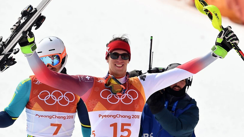 Ramon Zenhäusern - riesige Freude beim Zwei-Meter-Riesen aus dem Wallis