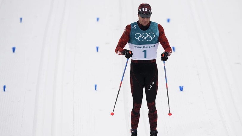Dario Cologna überquerte im 50-km-Rennen die Ziellinie ausserhalb der Podestränge