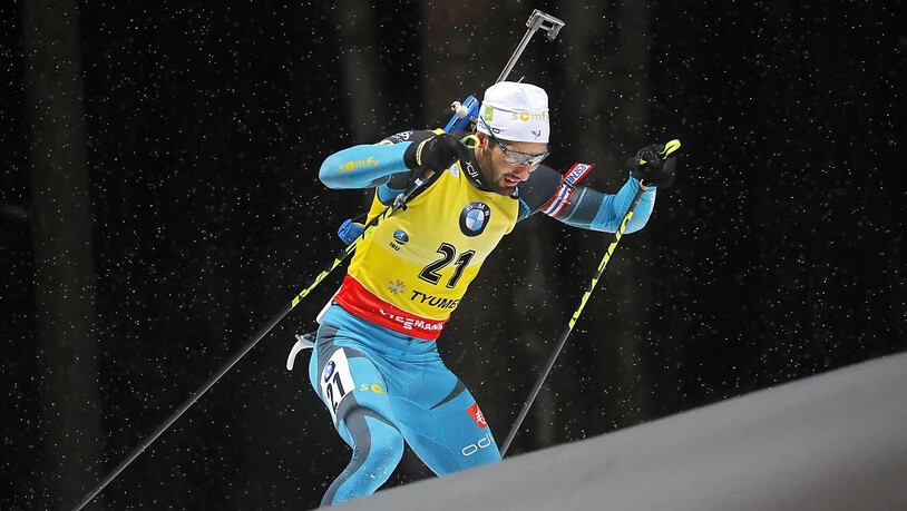 Martin Fourcade läuft der Konkurrenz für einmal hinterher (Archivaufnahme)