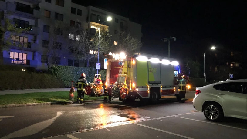 An der Freifeldstrasse in Chur musste die Feuerwehr Nachteinsatz leisten.
