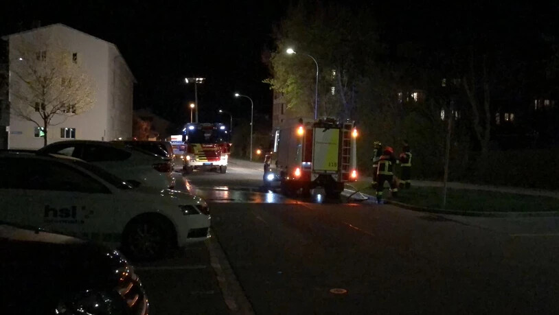 An der Freifeldstrasse in Chur musste die Feuerwehr Nachteinsatz leisten.