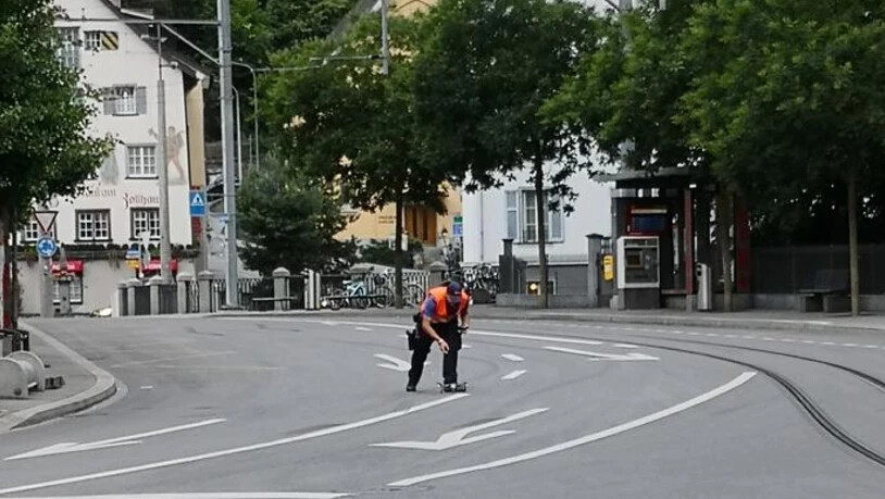 Der Drohneneinsatz am Mittwochmorgen. 