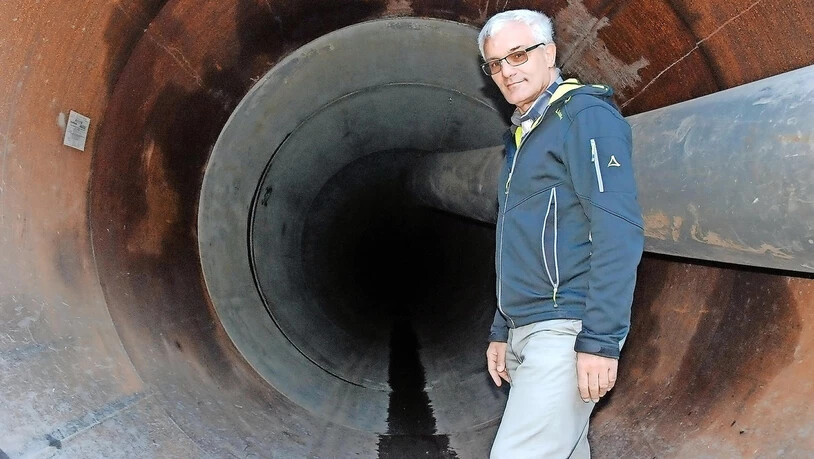 Der Geschäftsführer des Kraftwekrs, Leo Meier, rechnet mit weiteren neun Monaten bis zum Durchstich.