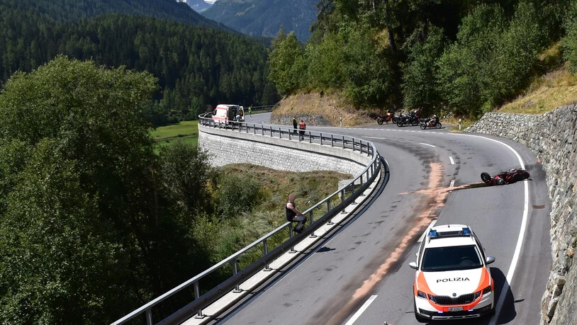 Die Unfallstelle bei Lavin.