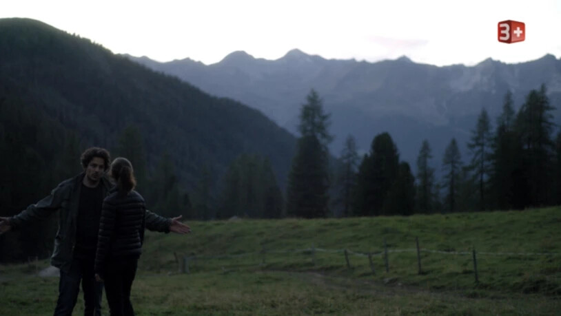 Dreharbeiten vor Bündner Kulisse. 