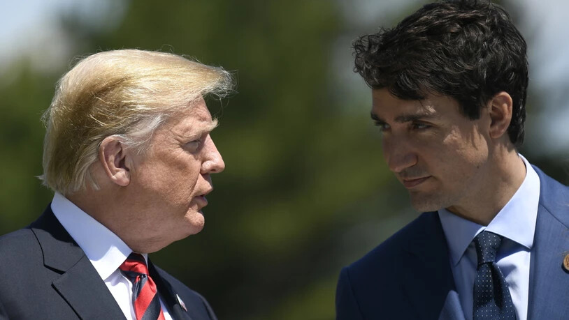 Laut Medienberichten haben sich die Präsidenten der USA Donald Trump (links) und Kanadas Justin Trudeau (rechts) im Streit um eine Freihandelsabkommen geeinigt. (Archivbild)