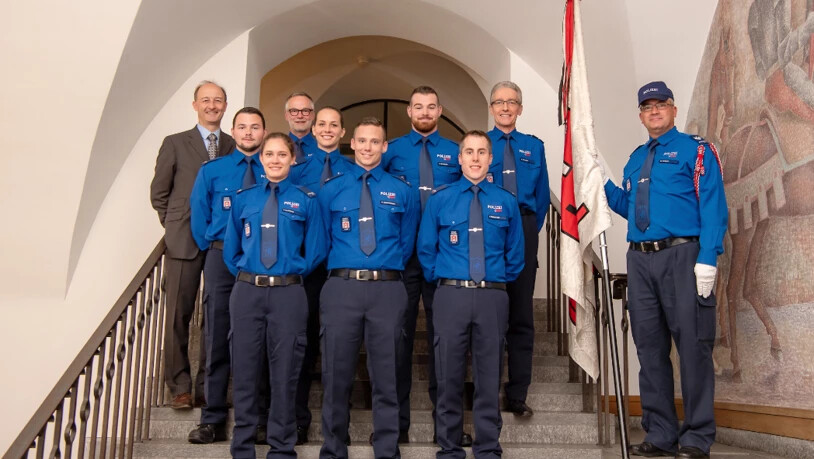 Verstärkung für Churer Stadtpolizei: Zwei Frauen und vier Männer wurden zu Polizisten vereidigt.