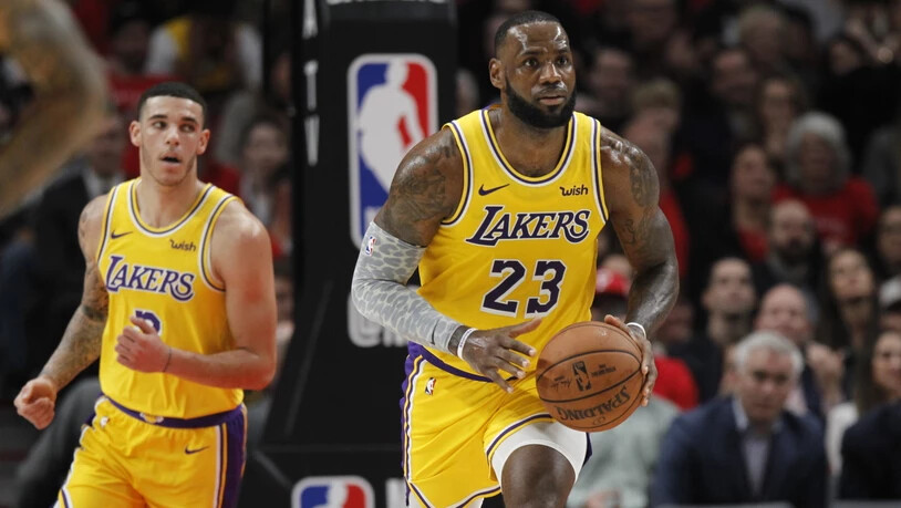 LeBron James lief erstmals im Trikot der Los Angeles Lakers auf