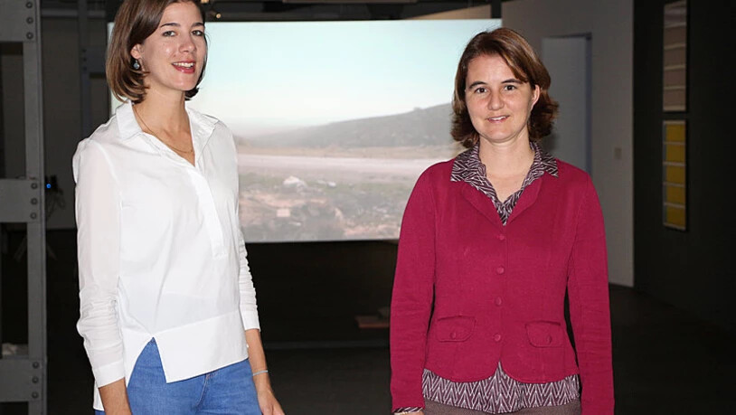 Josiane Imhasly (links) und Simone Brander kommunizieren zum Thema Atommüll und Endlagerung.