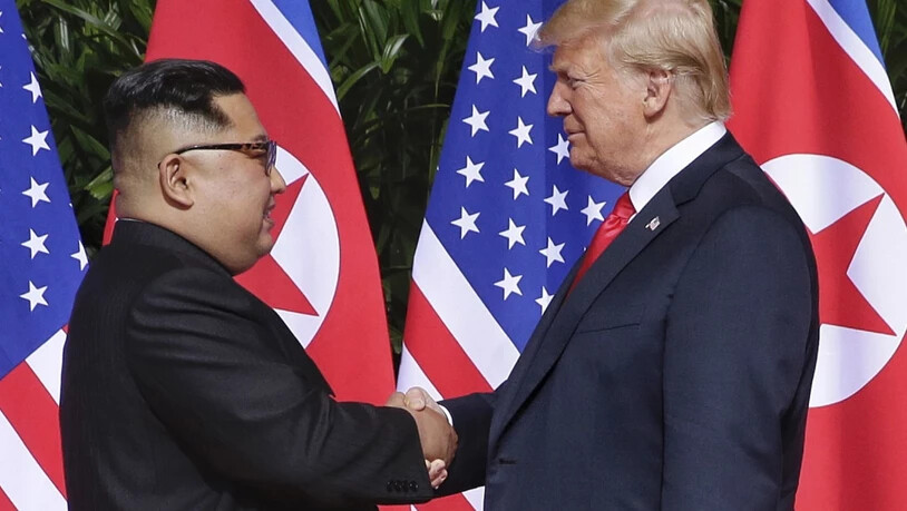 Sollen sich im nächsten Jahr wiedersehen: Nordkoreas Machthaber Kim Jong Un und US-Präsident Donald Trump. (Archivbild)