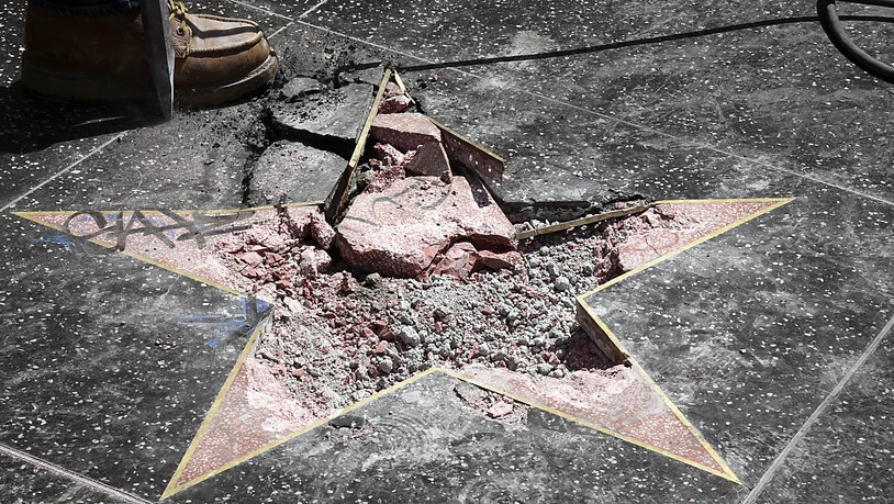 Donald Trumps Stern auf dem "Walk of Fame" in Hollywood wurde im vergangenen Juli zerstört. (Archivbild)