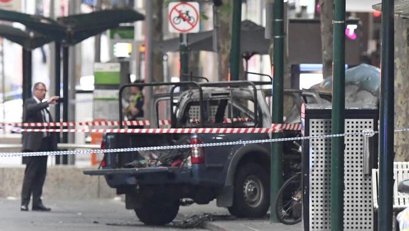 Die beliebte Burke Street in Melbourne wurde nach dem Angriff weiträumig abgeriegelt.