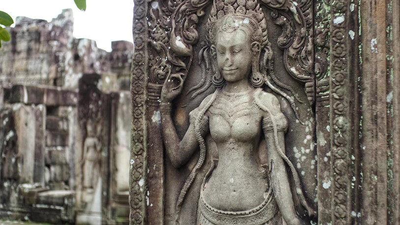 Detailverliebt: Unzählige aufwendige Verzierungen schmücken die riesige Tempelanlage Angkor Wat in Kambodscha.