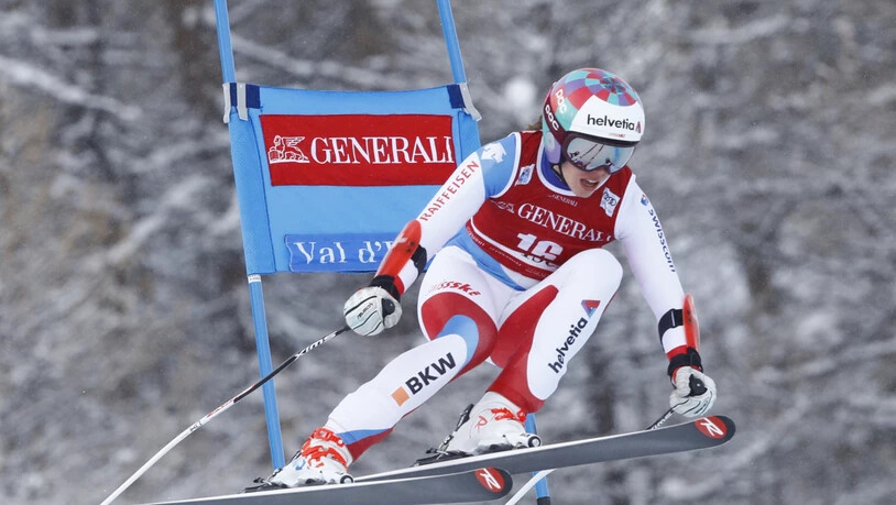Michelle Gisin in voller Fahr am letztjährigen Super-G in Val d'Isère, wo in diesem Jahr die Frauen-Rennen nicht ausgetragen werden können